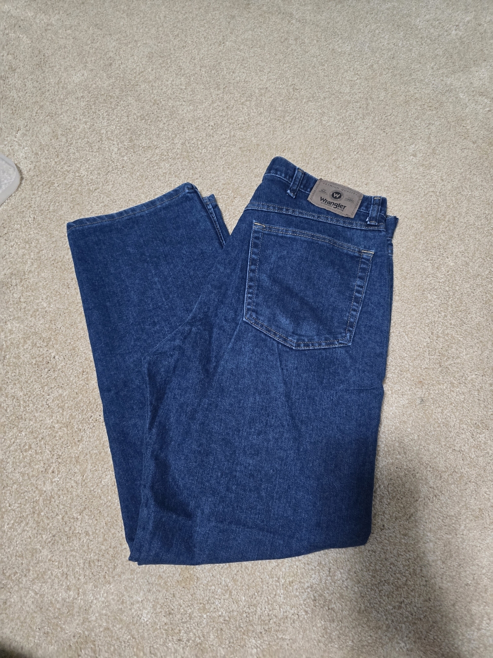 Wrangler Regular Fit Straight Leg Jeans Men's 34x29 Dark Wash